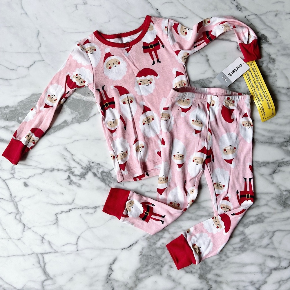 NWT Carter’s Santa Pajamas 24M